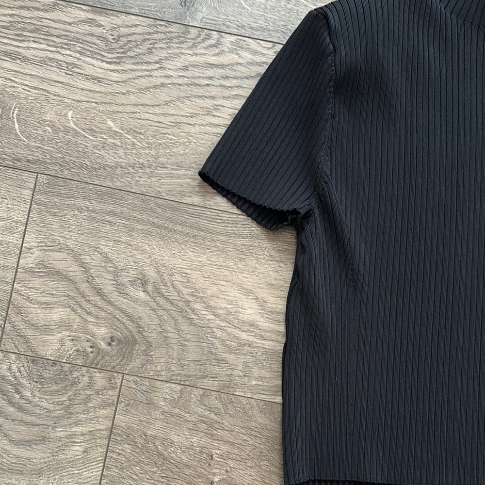 Zara Black Ribbed Two-Piece Set - Picture 3 of 4